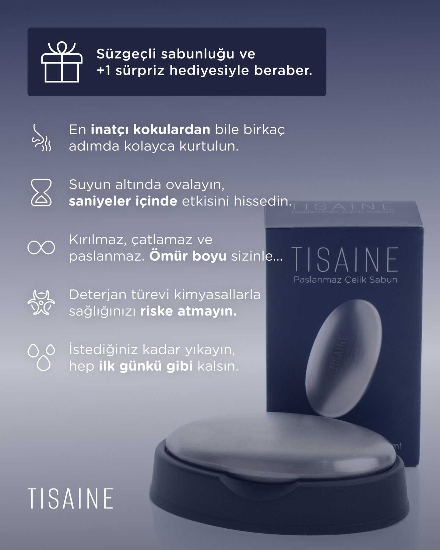 TISAINE Paslanmaz Çelik Sabun