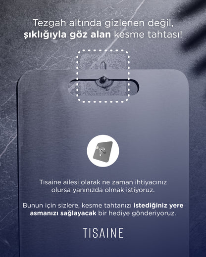 TISAINE Paslanmaz Çelik Kesme Tahtası
