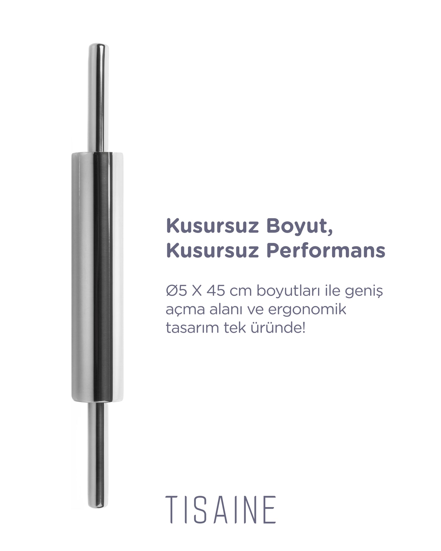 TISAINE Paslanmaz Çelik Merdane