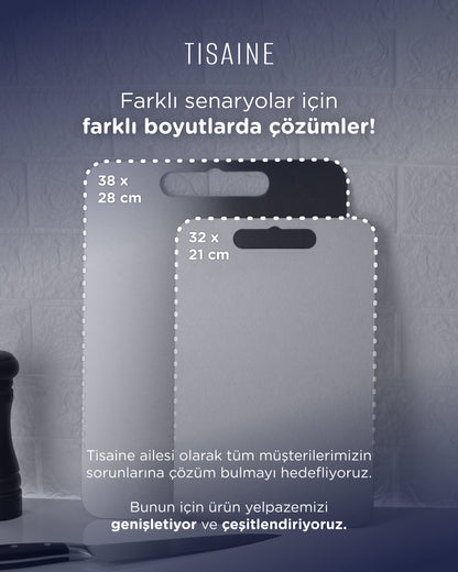 TISAINE Paslanmaz Çelik Kesme Tahtası