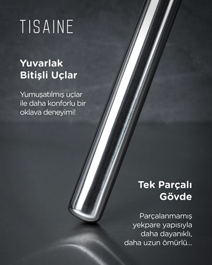 TISAINE Paslanmaz çelik oklava
