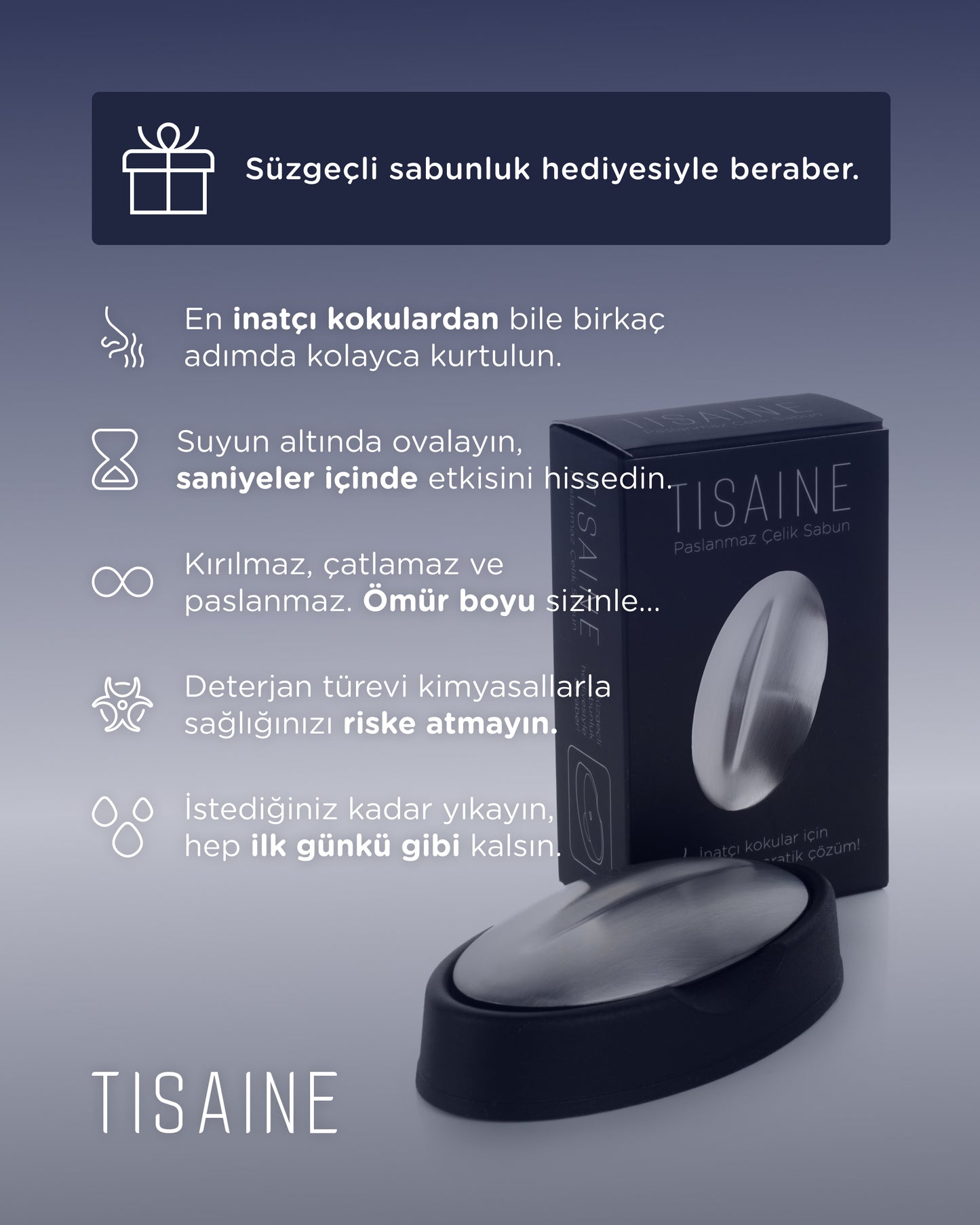 TISAINE Paslanmaz Çelik Sabun