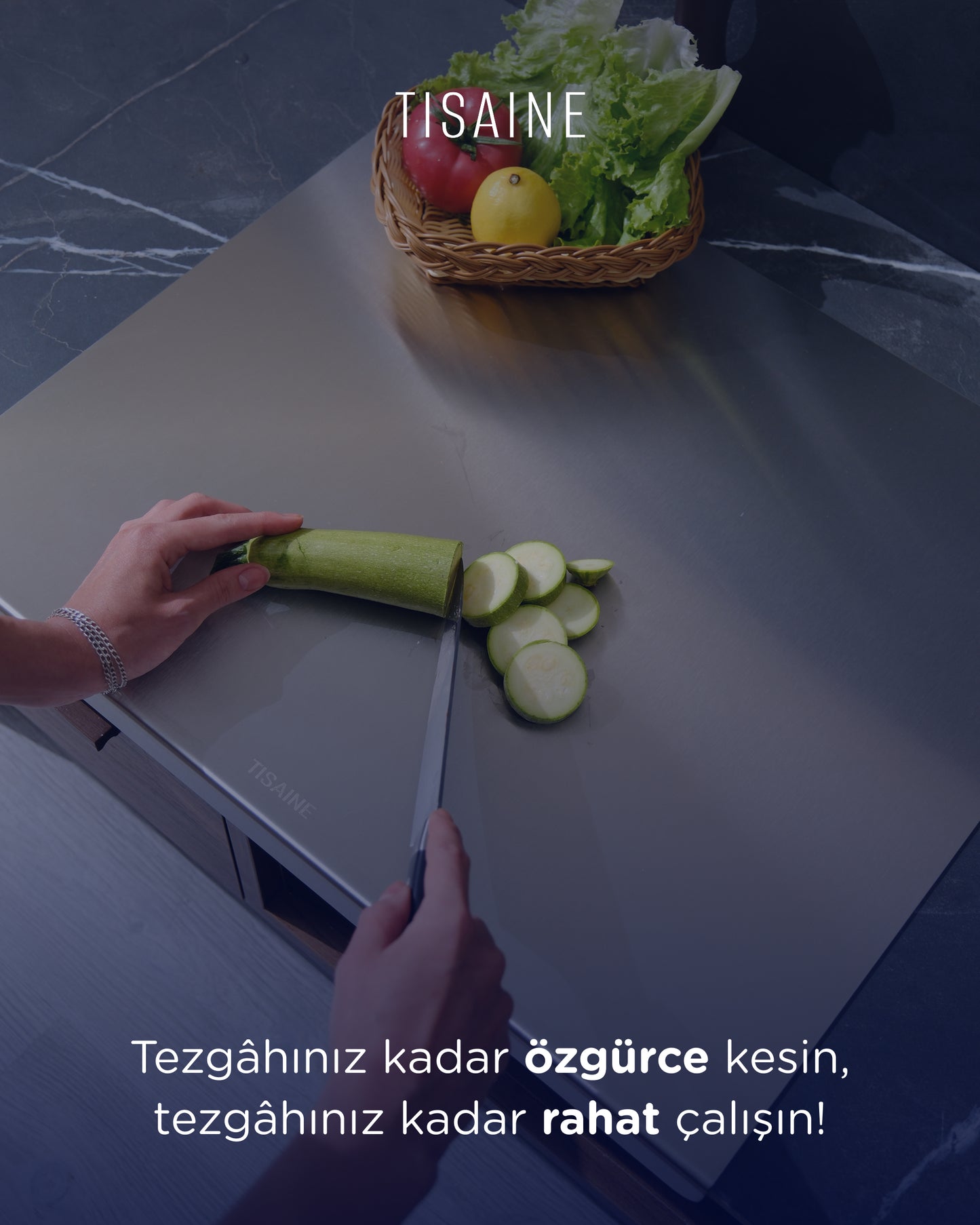 TISAINE Paslanmaz Çelik Tezgahlık