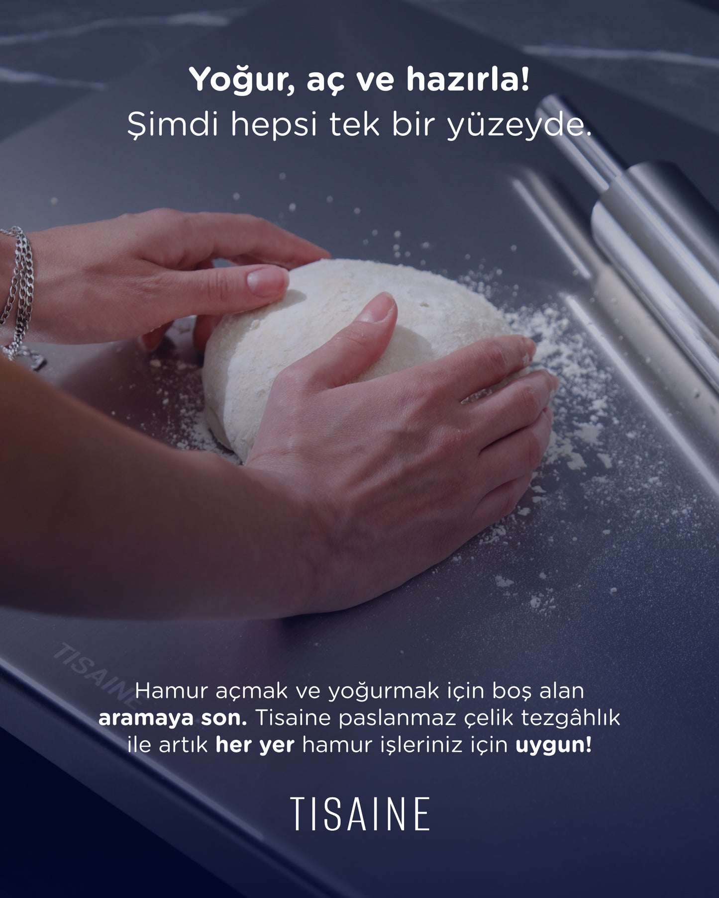 TISAINE Paslanmaz Çelik Tezgahlık